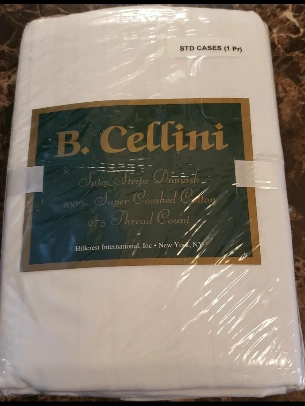 B. Cellini Satin Stripe Damask Standard Pillowcases